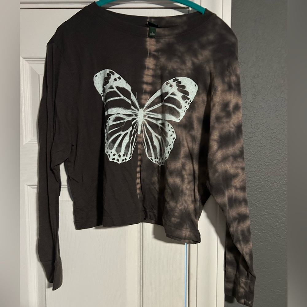 Wild Fable Brown Tie-Dye Shirt